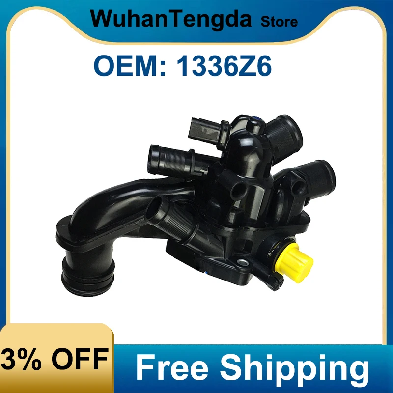 

1336Z6 1336.Z6 11537534521 11538699290 Water Flange Engine Coolant Thermostat With Original Box for Peugeot 308 508 2008 3008