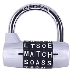 Secure Combination Padlock for Gym, School, Fence, Toolbox, and Storage (Silver)