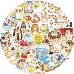50pcs Adorable Hamster Cartoon Graffiti Waterproof Stickers for DIY Projects and Gifts (50pcs)