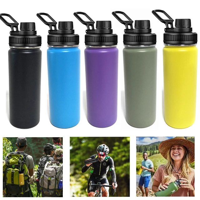 BOTTLE BOTTLE 40oz Insulated Water Bottle with Straw Sport Stainless Steel  Water Bottle with Handle Lid Outdoor Sports Bottle for Pills (purple)