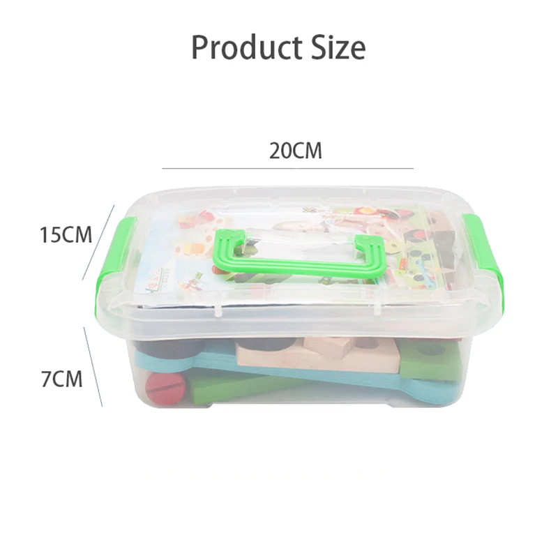Wooden Nut Screw Disassembly Assembly Toolbox Toys Simulation Repair Carpenter Tool Creative DIY Pretend Play Set For Children 6