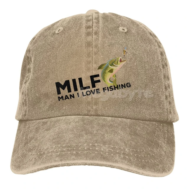 Milf Man. I Love Fishing Hat Men Women Adjustable Trucker Fashion