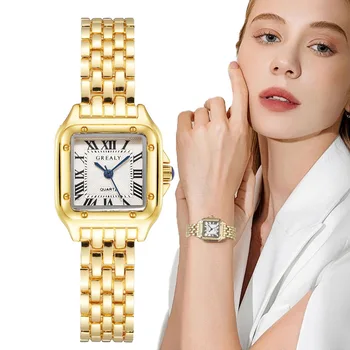UTHAI Women Watch Light Luxury Brand Stainless Steel Ladies Fashion Quartz Watches Business Female Clock Bracelet Wristwatch - Image 1