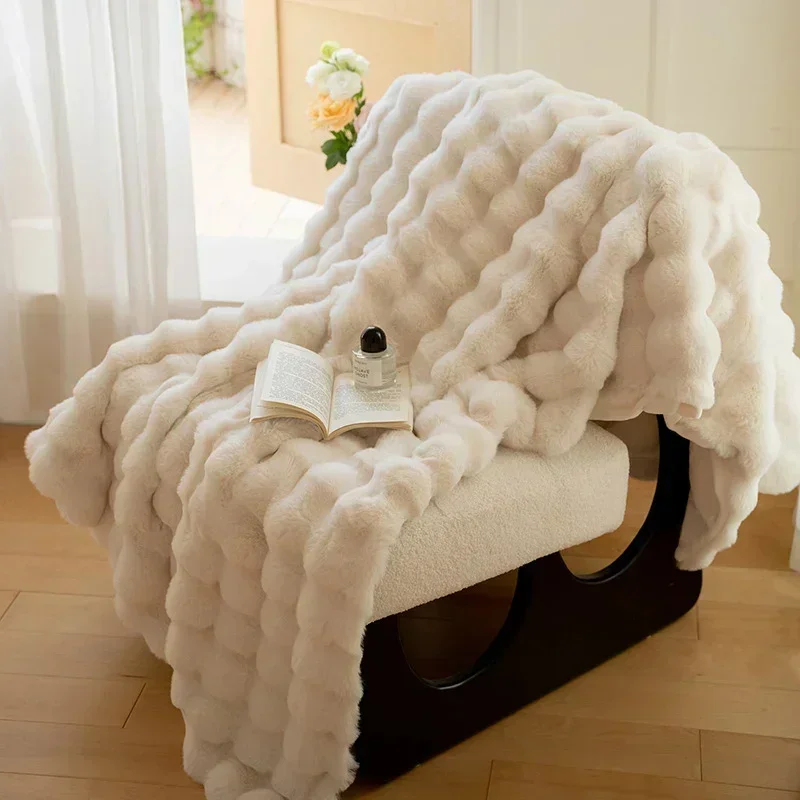 FUNZE Couverture Chaude d'hiver Super épaisse pour lit couvertures