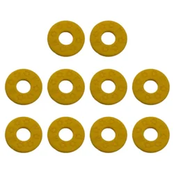 Guitar Strap Locking Silicone Washers - Set of 10 Rubber Protectors (Yellow)