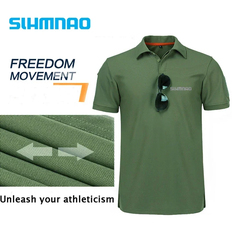 Men's Fishing Army Battle T-shirt Light Outdoor Hiking Camping T-shirt Breathable Sports Clothing Hunting Clothing Fishing Shirt
