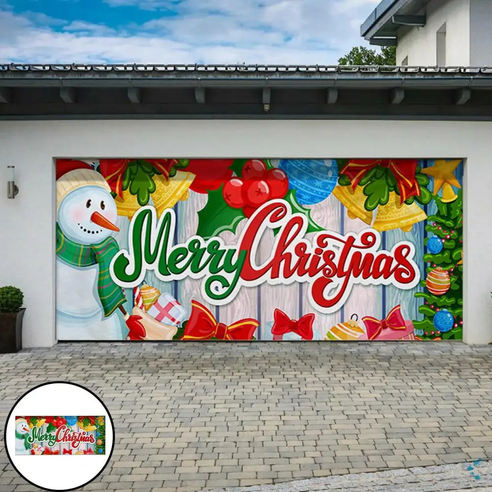 

Tapestry Blanket Exquisite Christmas Style Tapestry Seasonal Garage Door Cover with Rich Color Party Decoration Christmas Party
