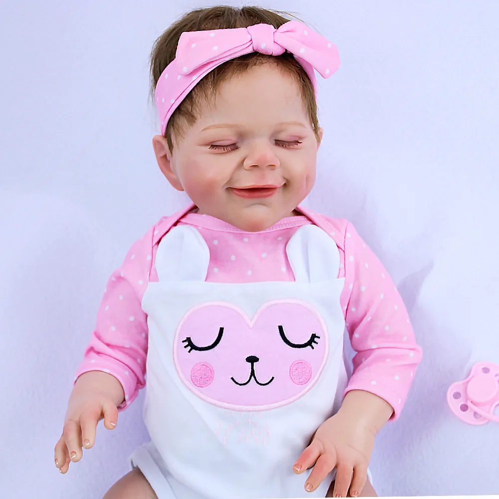 

18 Inch bebe reborn April popular baby girl boy doll likfelike very soft touch full silicone 3D Skin Visible Veins panting coll