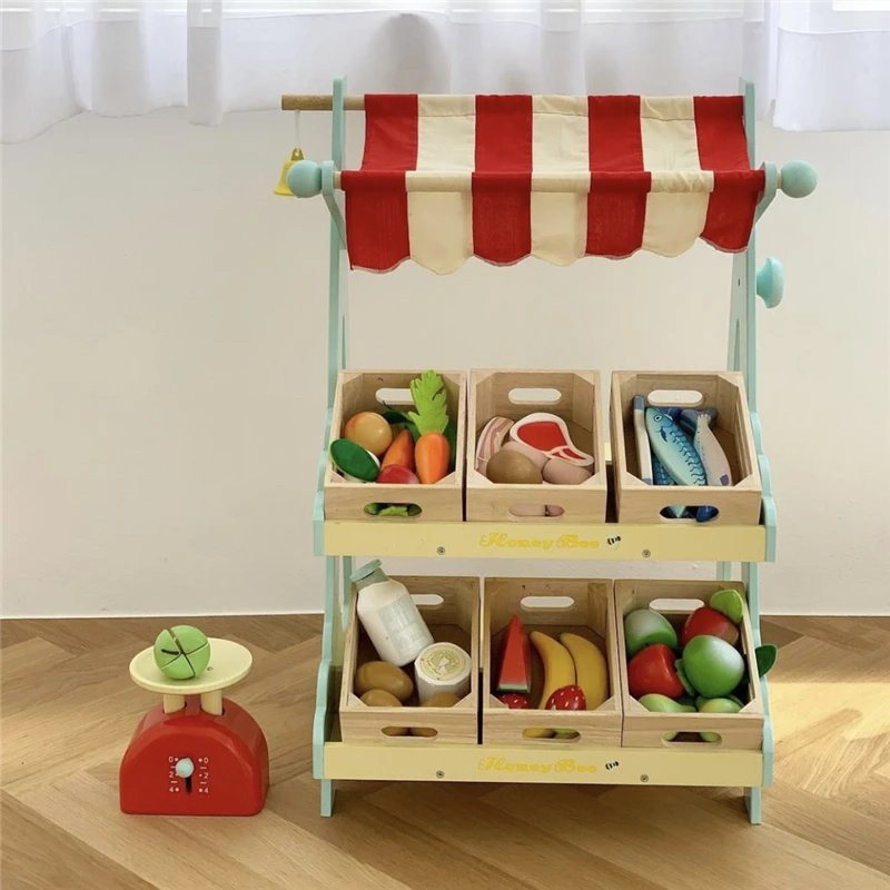 

Children's cash register, fruit supermarket, family toy, girl's virtual cash register set, 3-6 years old
