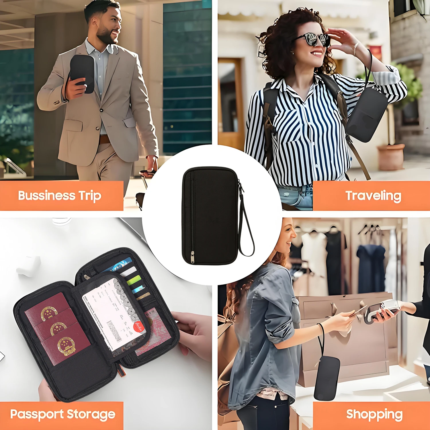 RFID Travel Passport Organizer 6