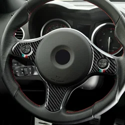 Carbon Fiber Steering Wheel Trim Sticker (Black)