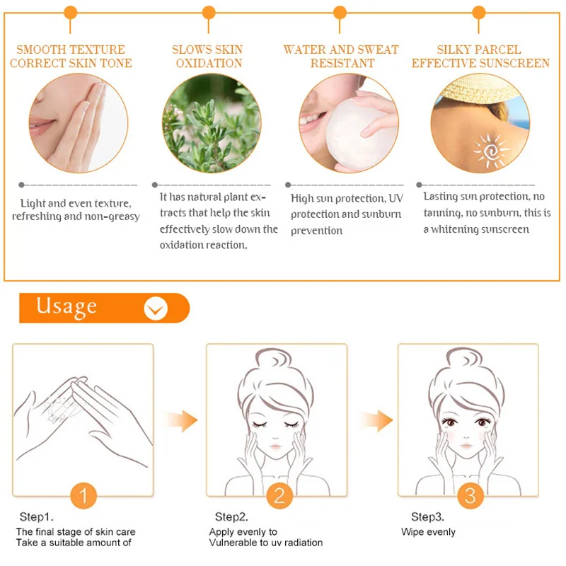 الوجه الجسم واقية من الشمس تبييض كريم الشمس Sunblo...