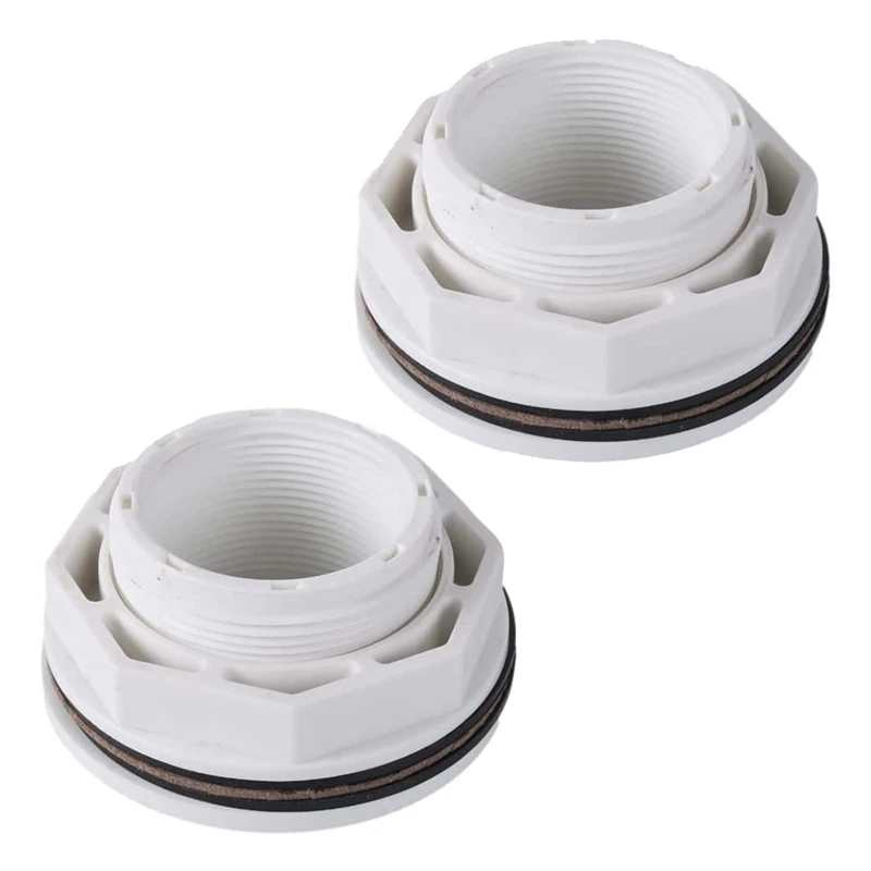 

2 Pack Above Ground Pool Inlet Return Fitting With Locknut Gasket White For Hayward SP1023