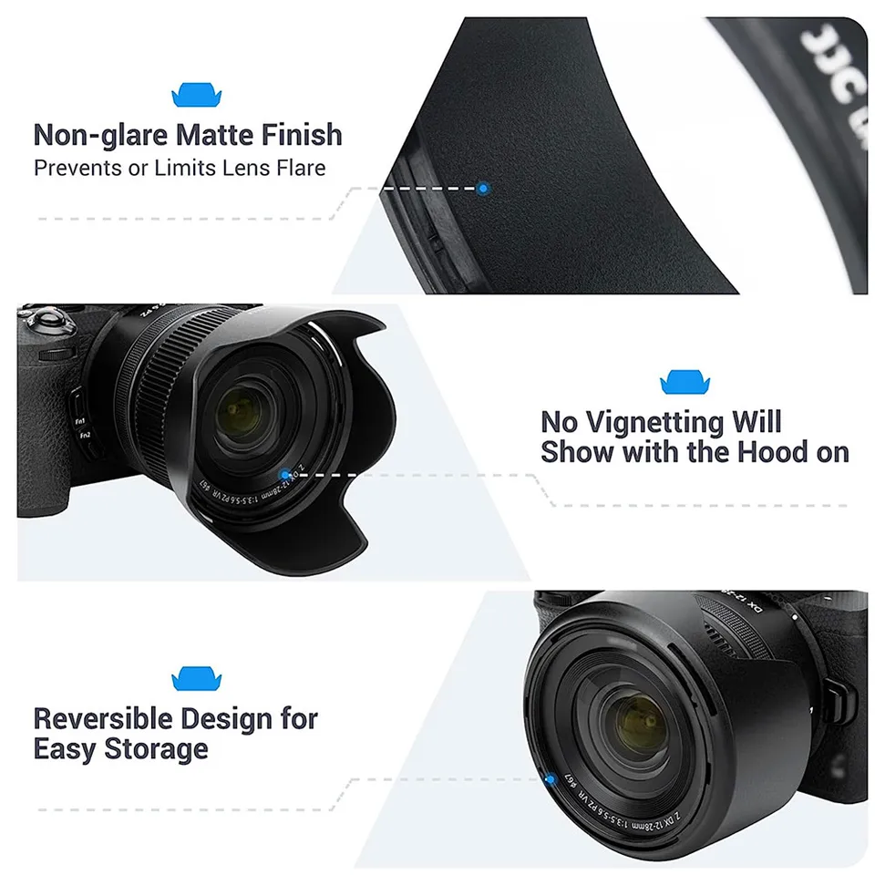 HB-112 Bayonet Lens Hood Petal Lens Shade For Nikon Nikkor Z DX 12