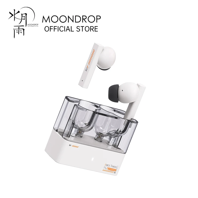 Moondrop Viagem Espacial Tws Fone de Ouvido Cancelamento de Ruído Verdadeiro Estéreo sem Fio Bluetooth 5.3