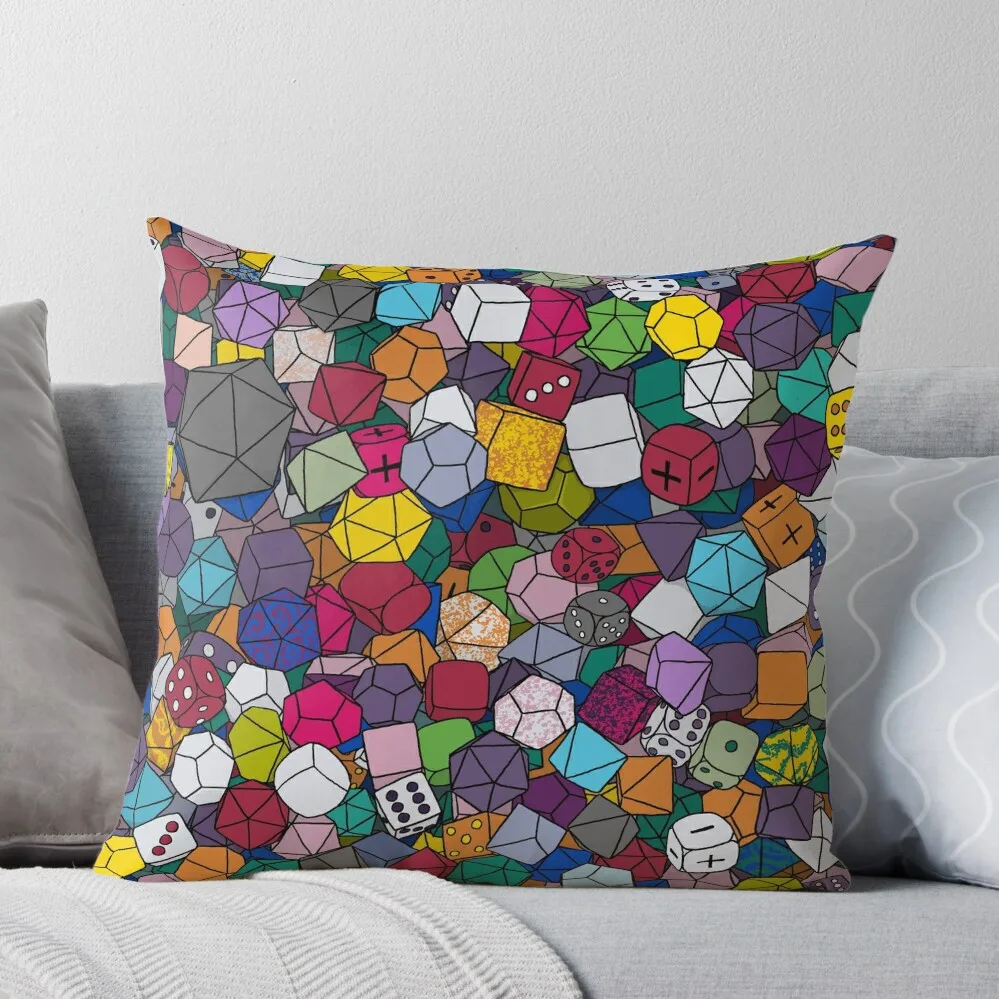 

RPG Dice Throw Pillow Elastic Cover For Sofa Ornamental Pillow Pillowcases Cushion Covers Sofa Christmas Covers For Cushions
