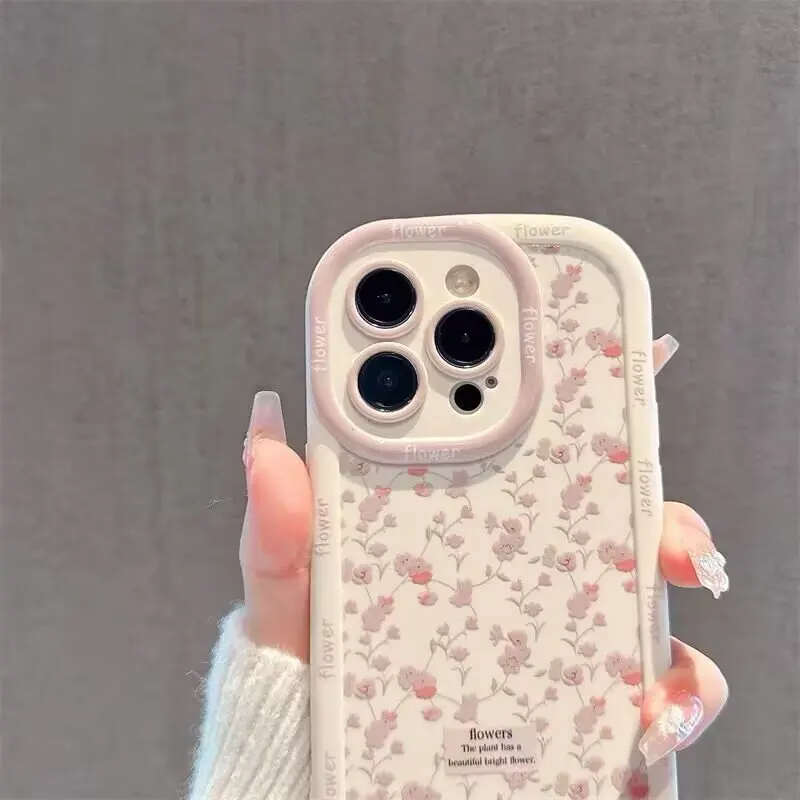 Puff Pink Purple Floral Flowers Phone Case Cover