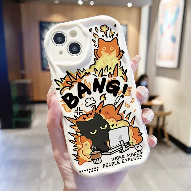 Cute Style Black Cat Design Phone Case