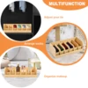 Belt Organizer Box 6 Grids Belt Storage Rack for Closet and Drawer Save Space Tie and Belt Bamboo Display Case for Men Women 4
