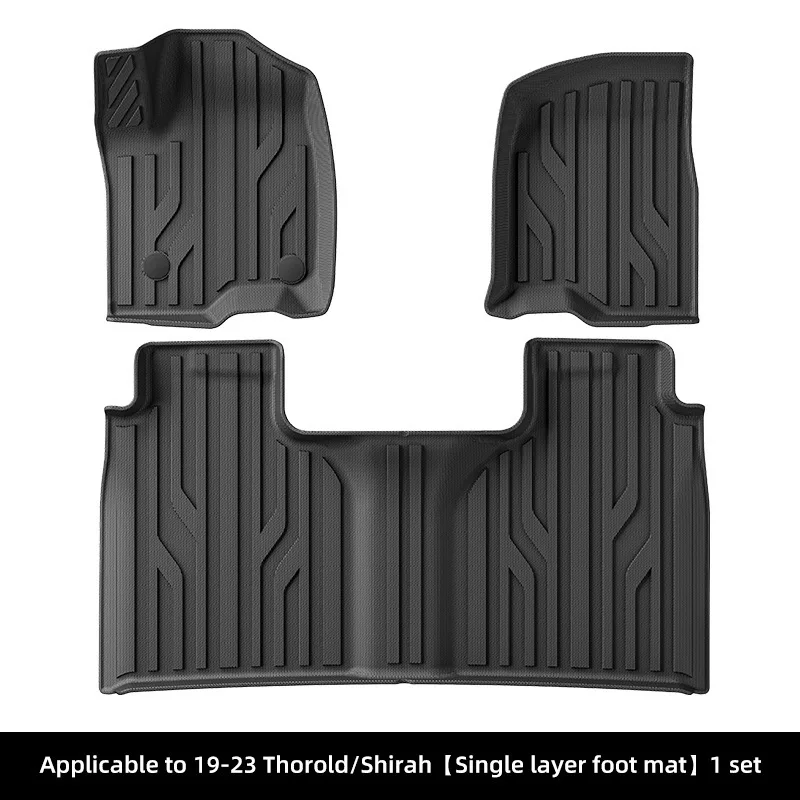 TPE Floor Mats All Weather Front Rear Cargo Liner Mat Waterproof Anti-Slip Foot Pads Accessories for GMC Sierra 2012-