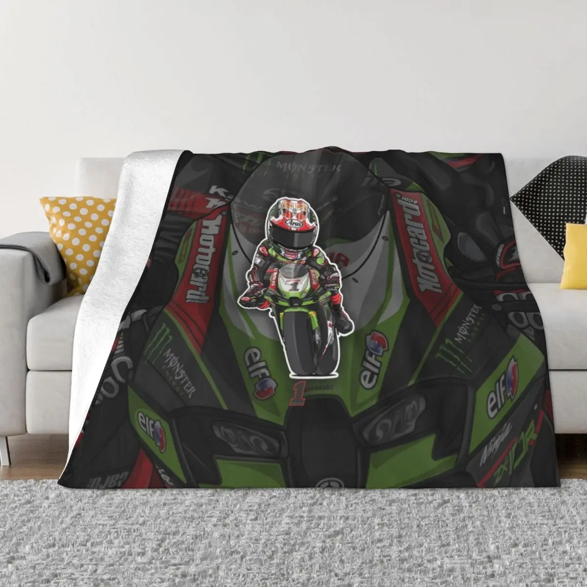 

JONATHAN REA Throw Blanket Furry Plush Decoratives Warm Blankets