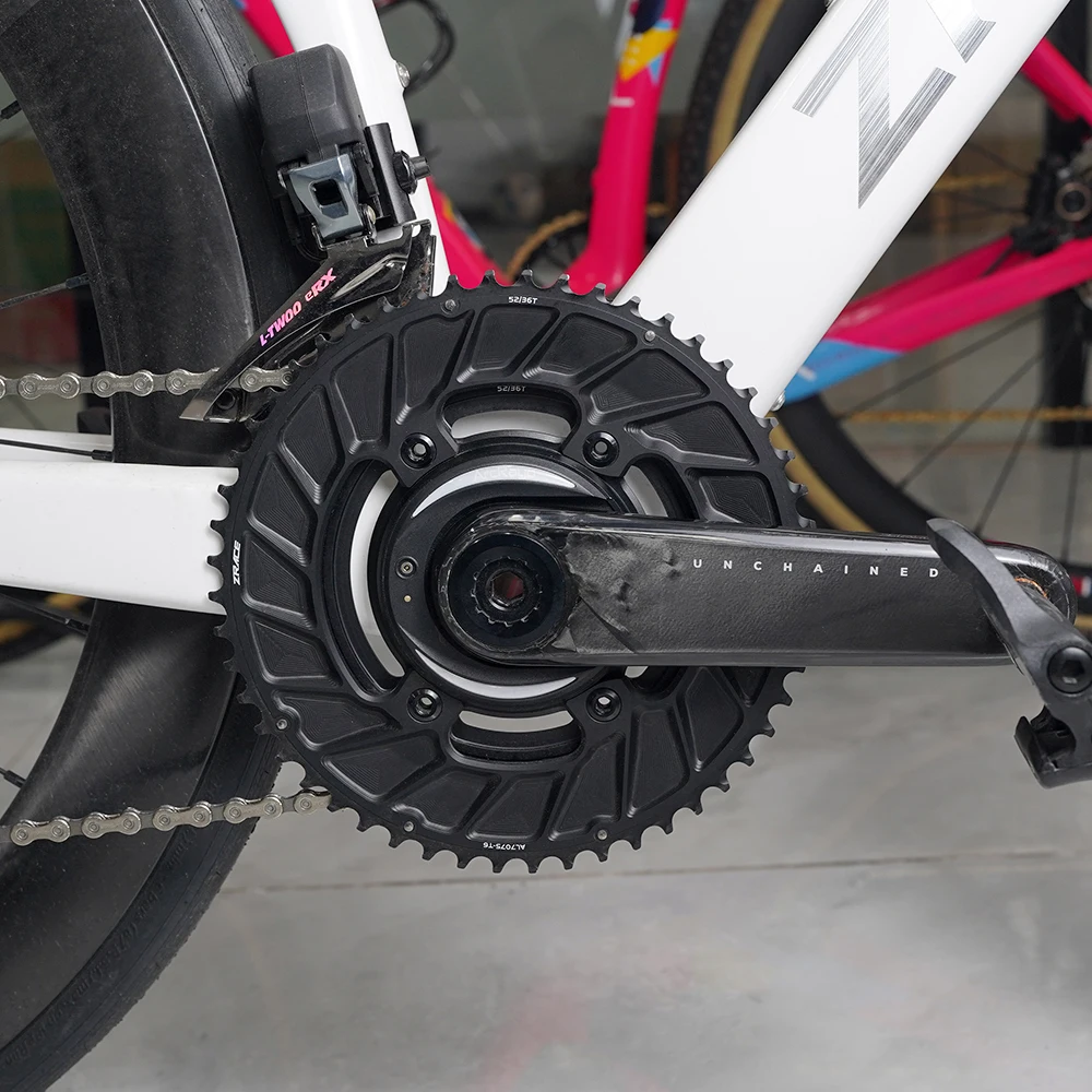 ZRACE UNCHAINED Kettenblatt 105 R7000 R7100 / ULTEGRA R8000 R8100/DURA-ACE R9100 R9200 Asymmetrisches Straßenkettenblatt 50-34 52-36 54-40 – Detail 8