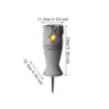 Cemetery Grave Flower Vase Cross Solar Light Cemetery Vase with Spike Grave Marker Decoration Solar Cemetery Grave Vase with LED 6