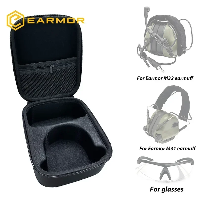 Durable Shockproof Dustproof Storage Case for Earmuffs, Glasses & Accessories