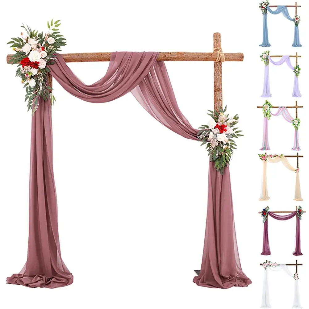Chiffon Wedding Arch Draping Fabric,75*600CM Wedding Arch Drapes