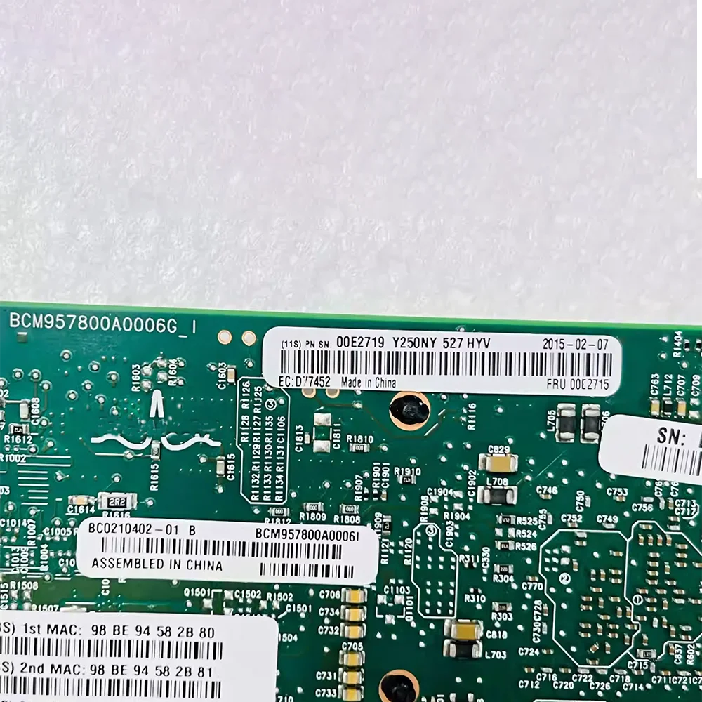 EN0S/EN0U PCIe3 10기가비트 네트워크 카드 (10Gbx2+1GbEx2) 4개의 전기 포트 포함 00E2715 00E2719