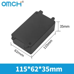 Durable Waterproof Electronic Project Box - Solid Color Storage Case (115 62 35mm Black)