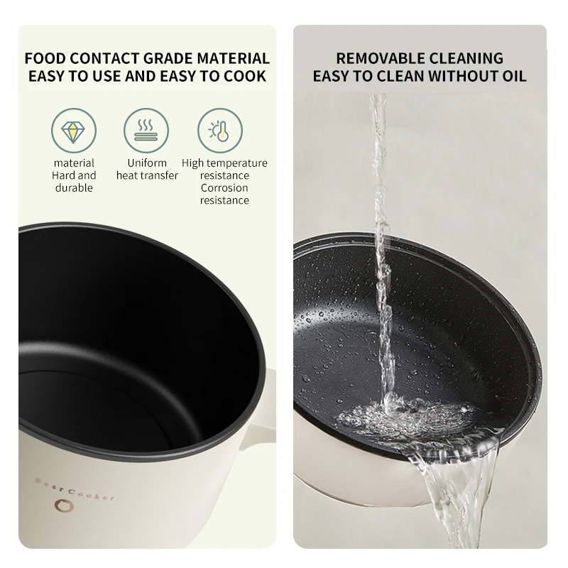 Electric cooking pot double stove electric frying pot multifunctional electric hot pot split type frying and stewing pot steamer 2