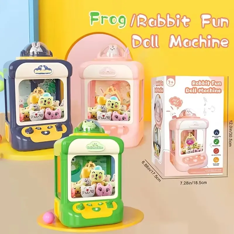 Automatic Claw Machine Doll Machine Children Operated Play Game Music Mini Claw Catch Toy Small Clip Doll Machine for Kids Gift 5
