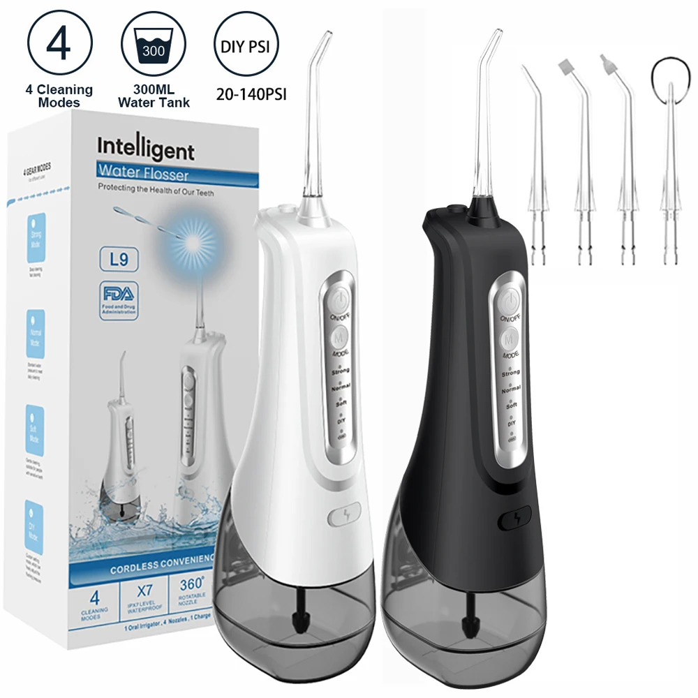 Powerful Water Flosser for Teeth Irrigator Dental Water Jet Pick Mouth Washing Machine Teeth Cleaner DIY 20 to 140PSI Portable