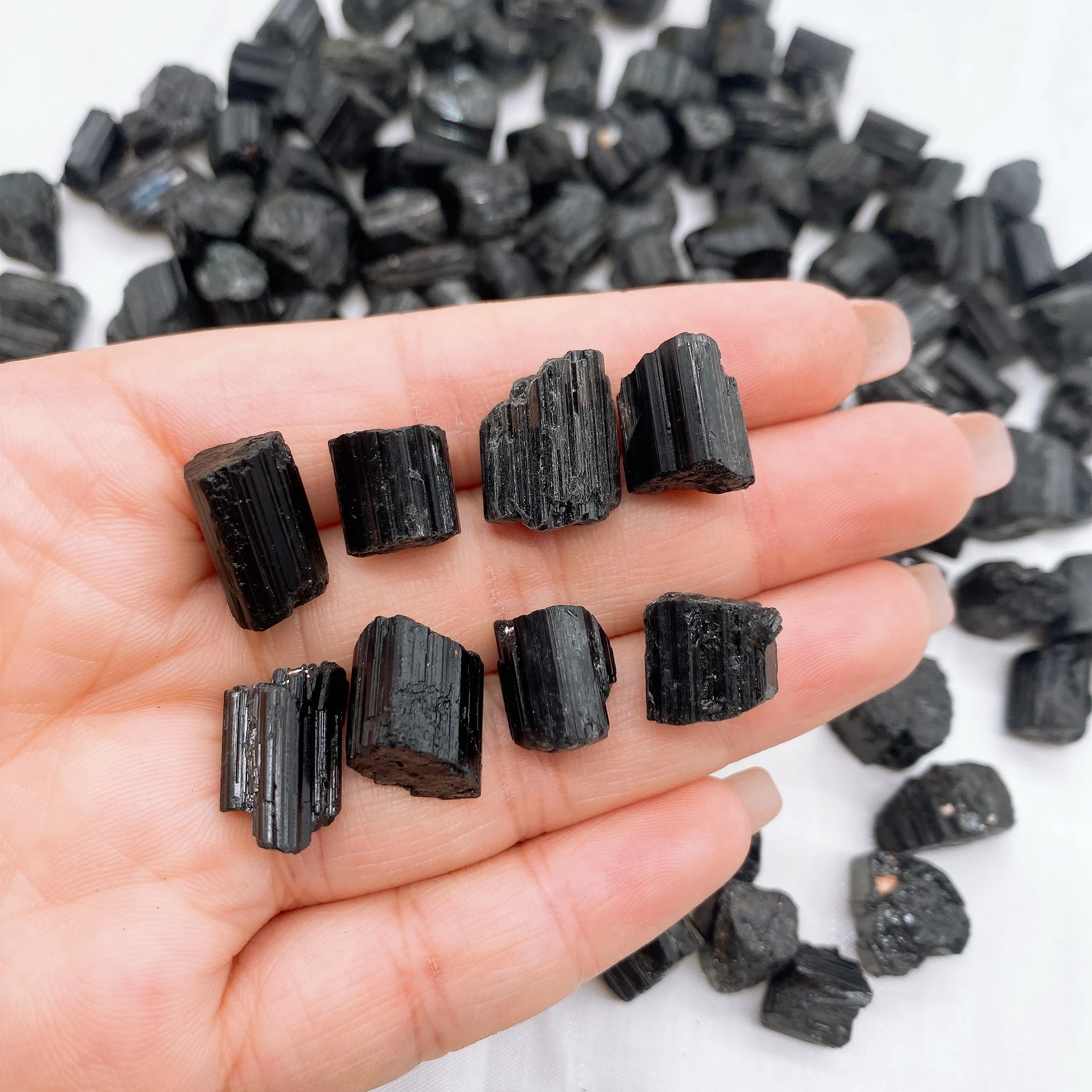 Natural Black Tourmaline Gravel Mineral Specimen Crystal Gem Rough Stone Craft Healing Reiki Home Decoration DIY Gift