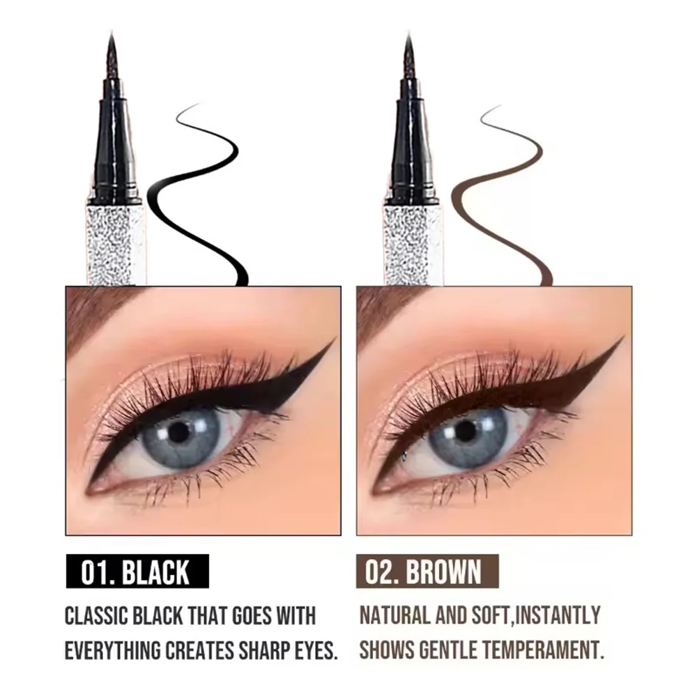 Eyeliner Pen Starry eyeliner pen waterproof & smudge-proof quick-dry long-lasting matte finish multi-look eye makeup safe for all skin types