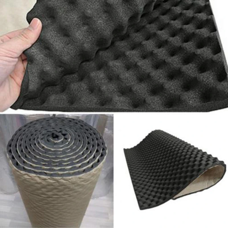 1pcs 50*50cm 20mm Car Sound Hot Deadener Mat Noise Proof Deadening Hood