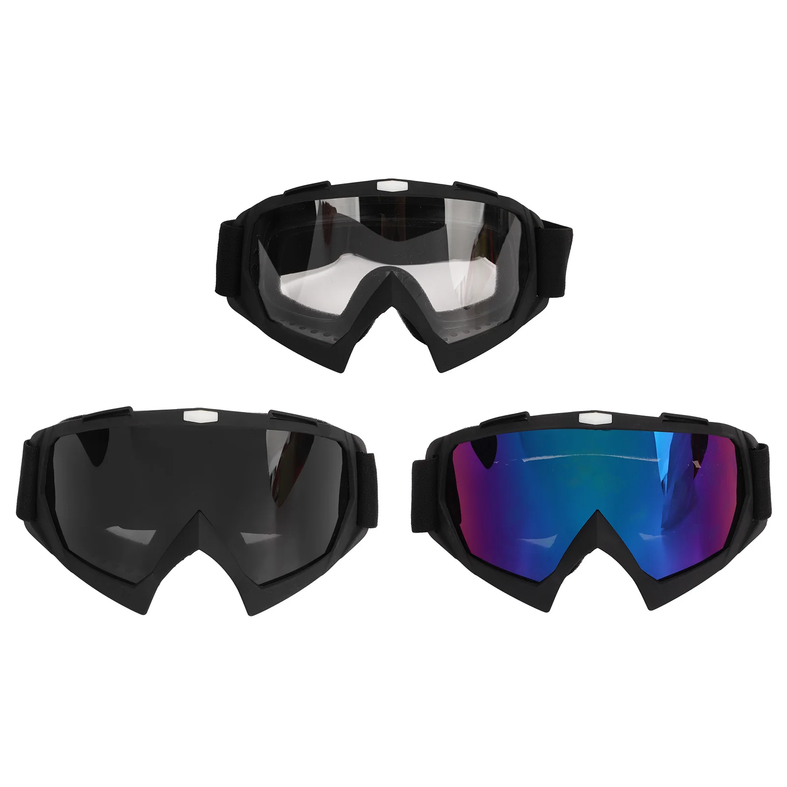 Outdoor Ski Goggles, Sports Cycling Motorcycle Windproof Goggles Bike Off Road Dustproof Glasses Matte Black Frame Snow Goggles 2