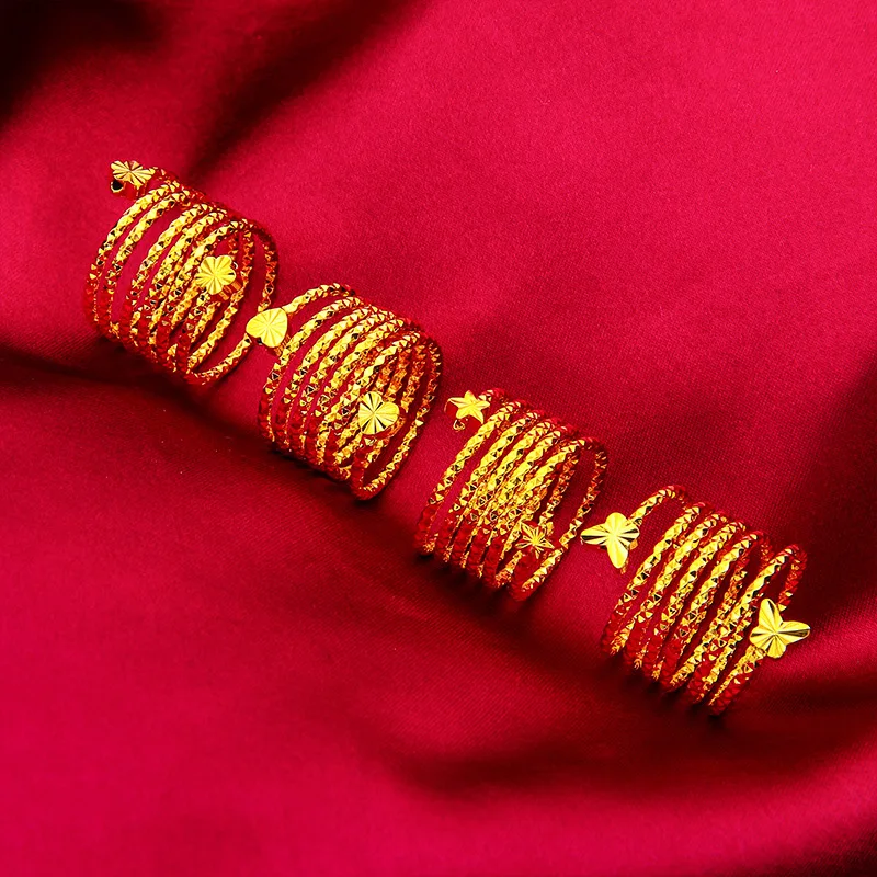 스테인레스 스틸 골드 컬러 멀티 서클 여성을위한 와이드 손가락 반지 크기 조절 Anillos 트렌디 쥬얼리 액세서리 선물