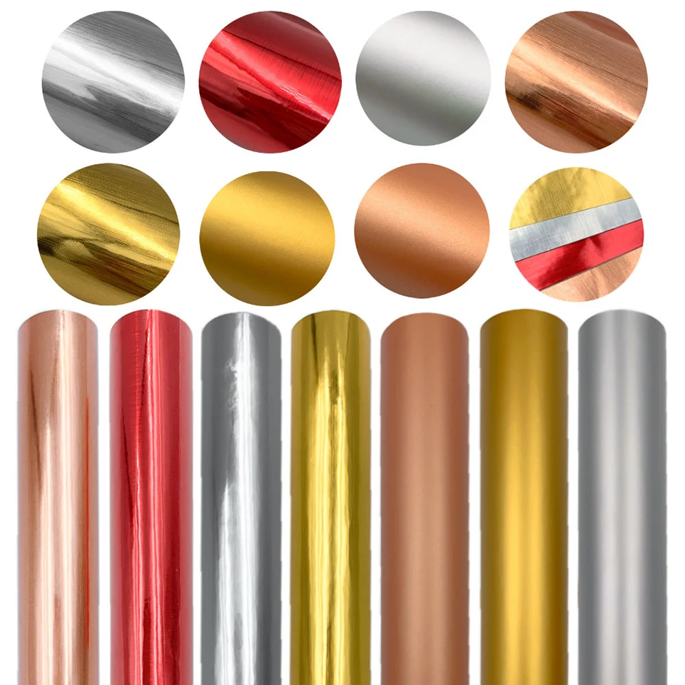 Craftables Chrome Gold Gloss Permanent Adhesive Craft Vinyl Roll