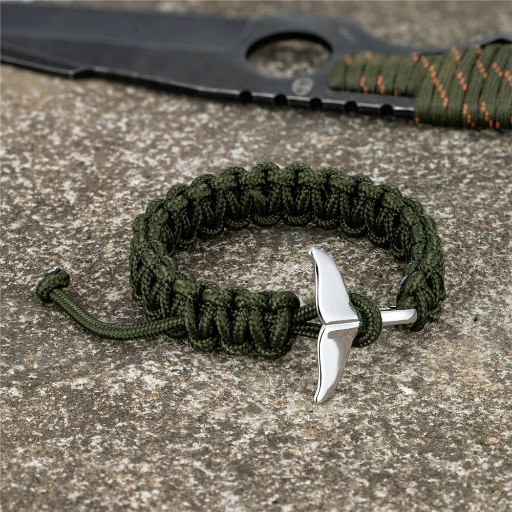 Fashion Simple Whale Tail Paracord Rope Bracelets Men Women Adjustable  Couple Bangles Handmade Survival Wristband Charm Jewelry - AliExpress