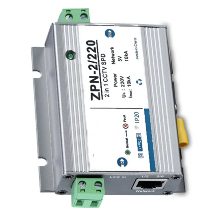감시 모니터링을 위한 네트워크 서지 보호기 AC 220V 안정적인 전송 저전력 소비 EU 플러그