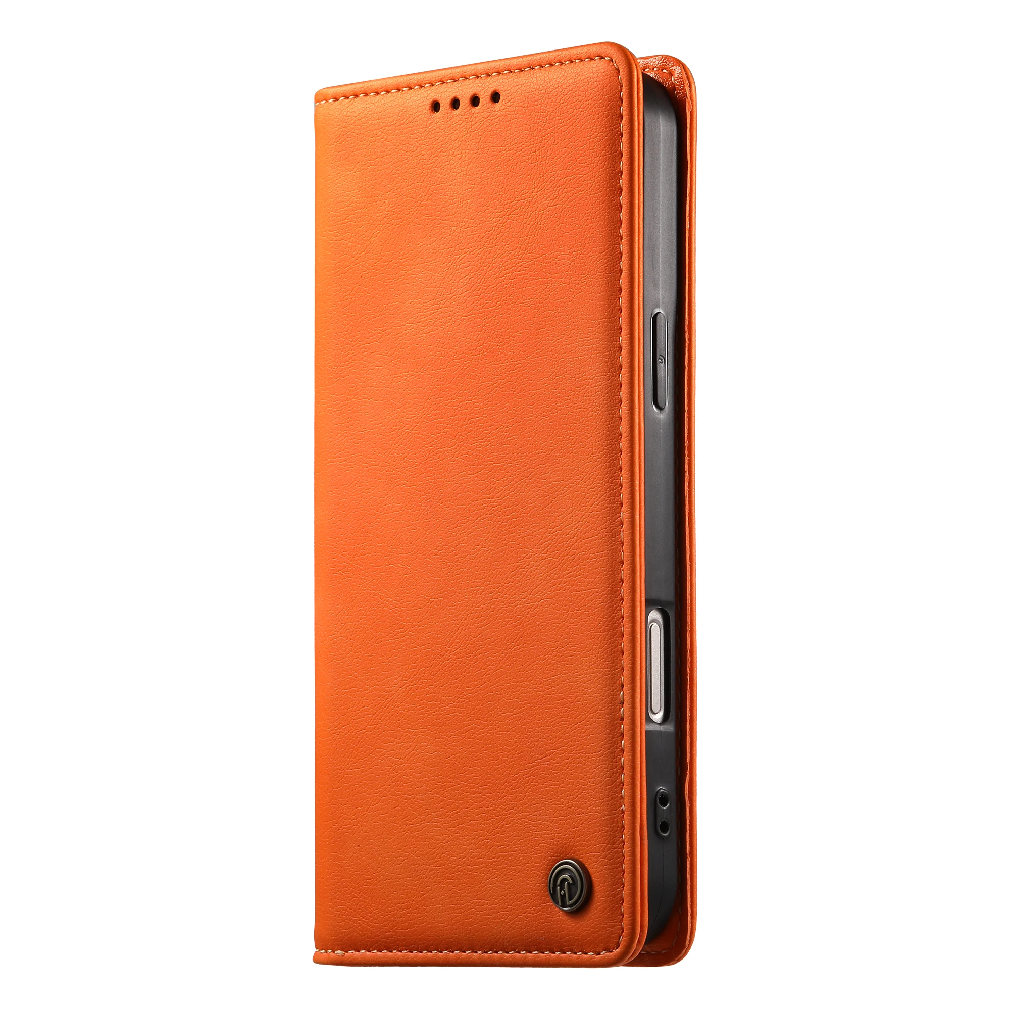 Luxury Solid Color Leather Protective Phone Case