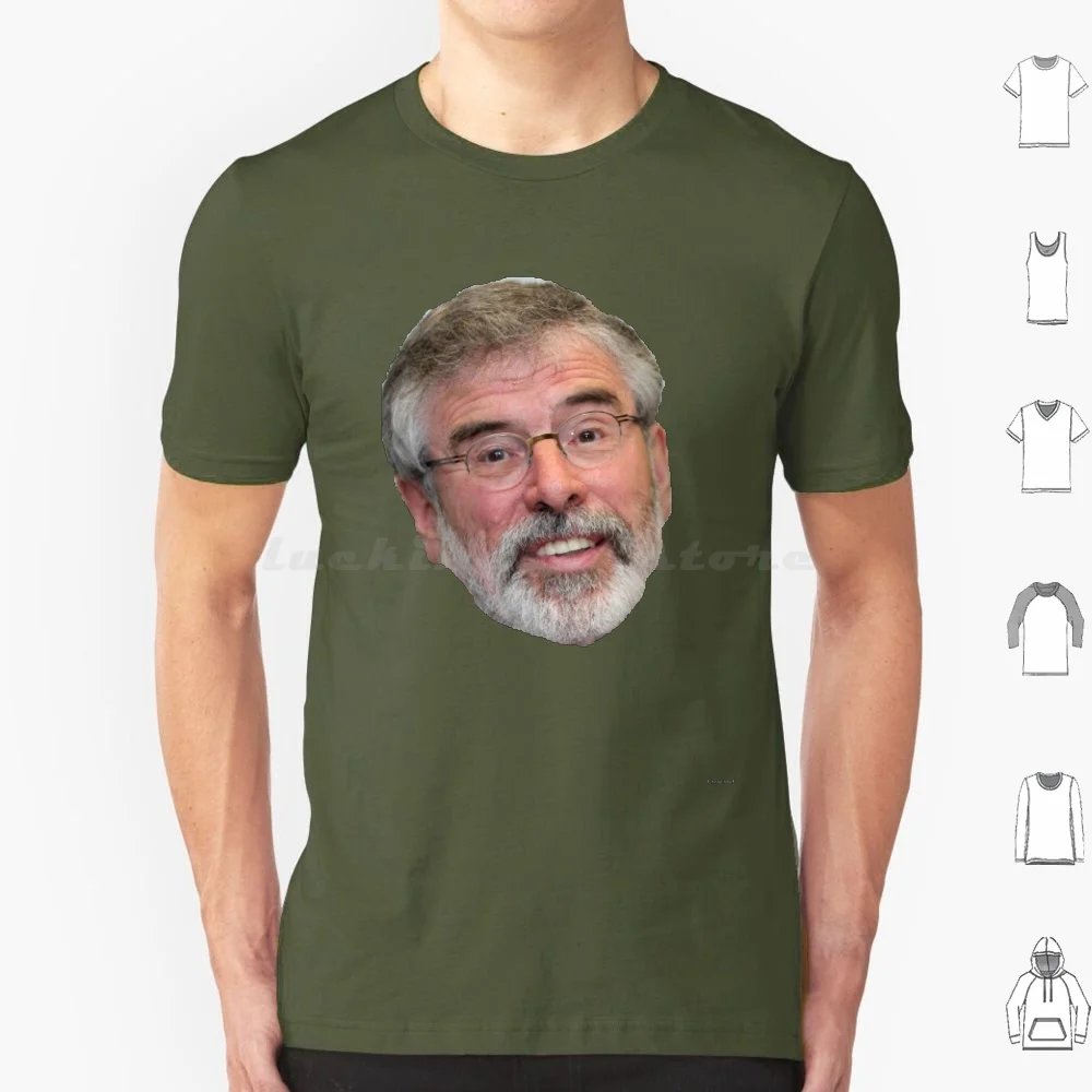 Maglietta Gerry Adams Big Size 100% Cotone Gerry Adams Gerry Adams Ira Ireland Irish Day Saint Paddy Saint Patty Sinn Fein