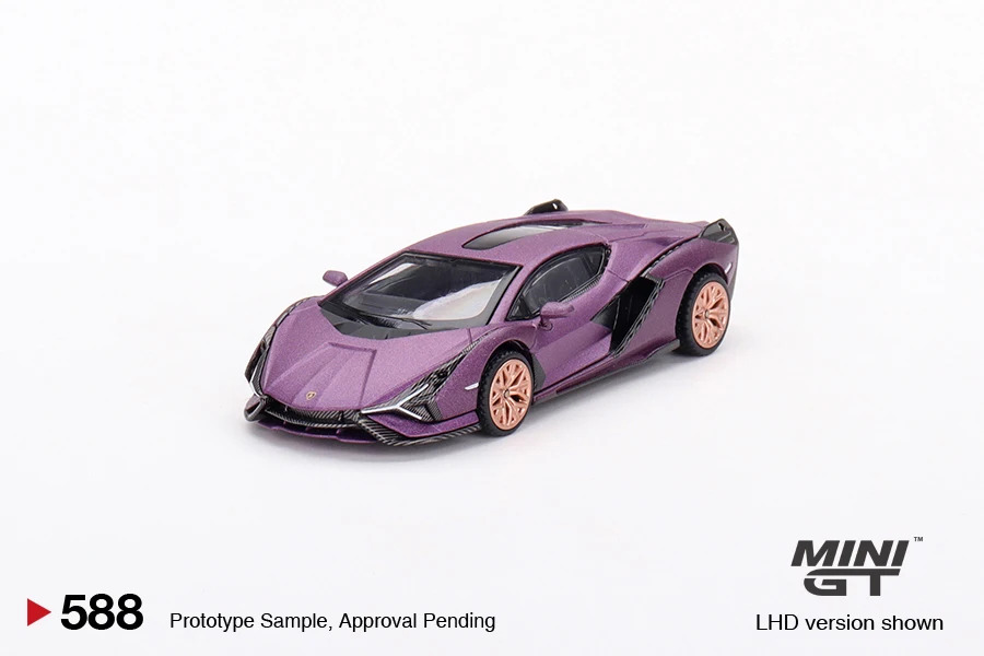 Minigt 1:64 Lamborghini Sian Fkp 37 Matte Viola Se30 - Hk Exclusive Mgt00588-Ch Diecast Sports Car Model Gifts Collect Ornaments