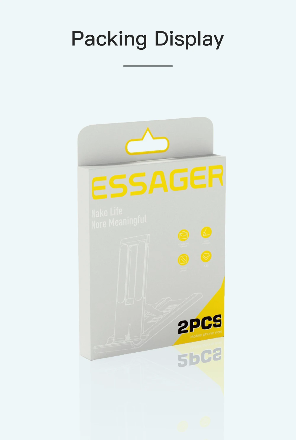Essager faltbarer Desktop-Halter, tragbarer Mini-Handyständer für iPhone 13 Pro Max, iPad, Xiaomi, Schreibtischhalterung, tragbarer Ständer – Detail 14
