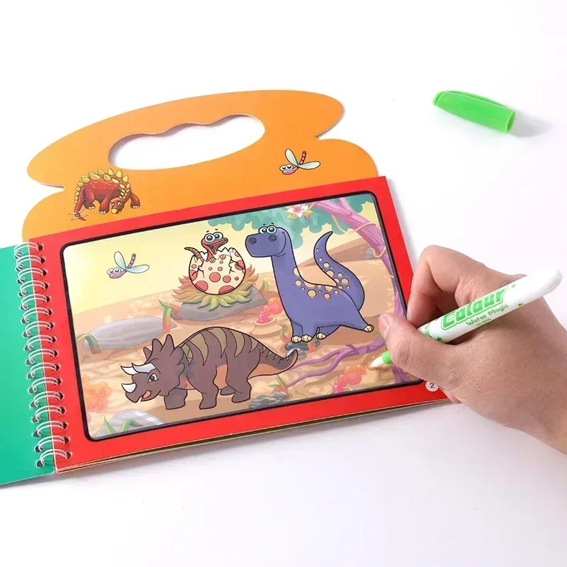 Magical Water Painting Book Toddler Early Education Toys Reusable Magic Drawing Coloring Book for Kids Children Montessori Toys 4
