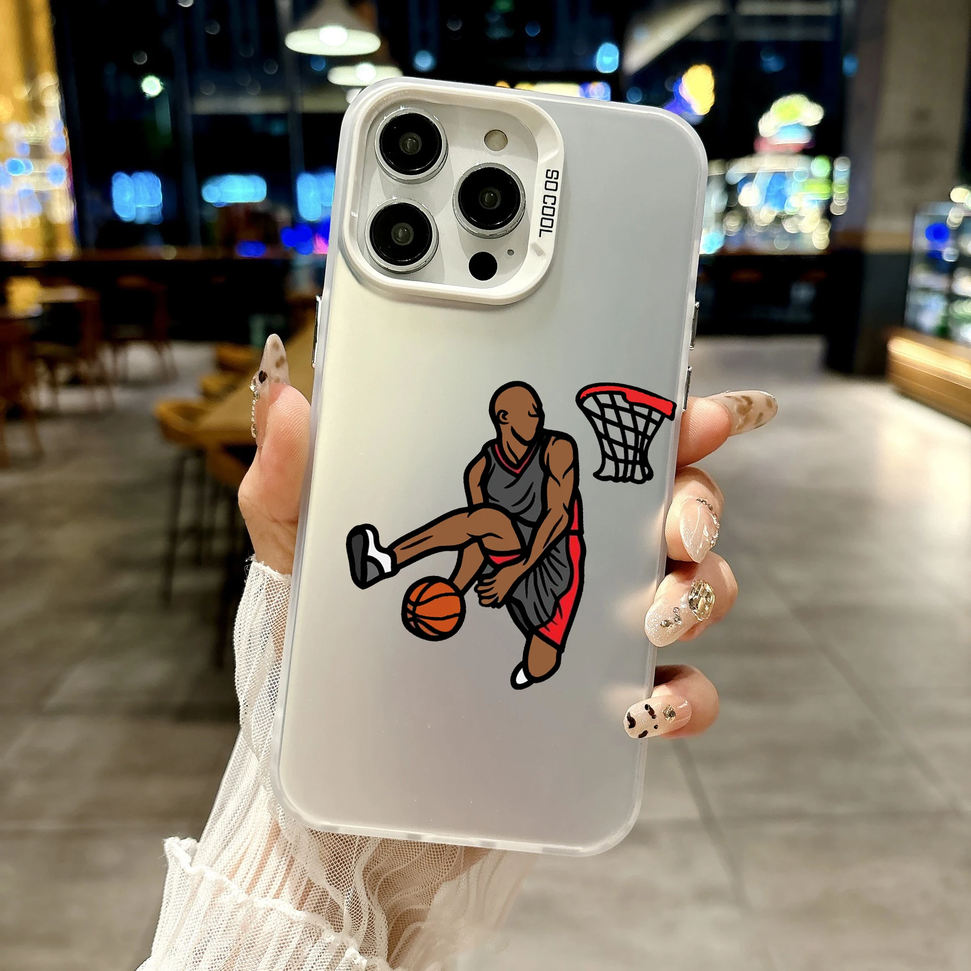 Silver Plated IMD Basketball Layup Color Phone Case Cover