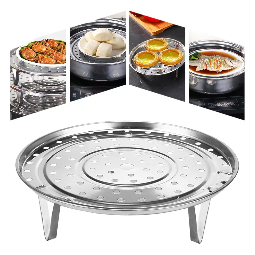 Steamer Rack Stainless Steel Tray Stand Multifunction Cookware Steamer Shelf Pot Steaming