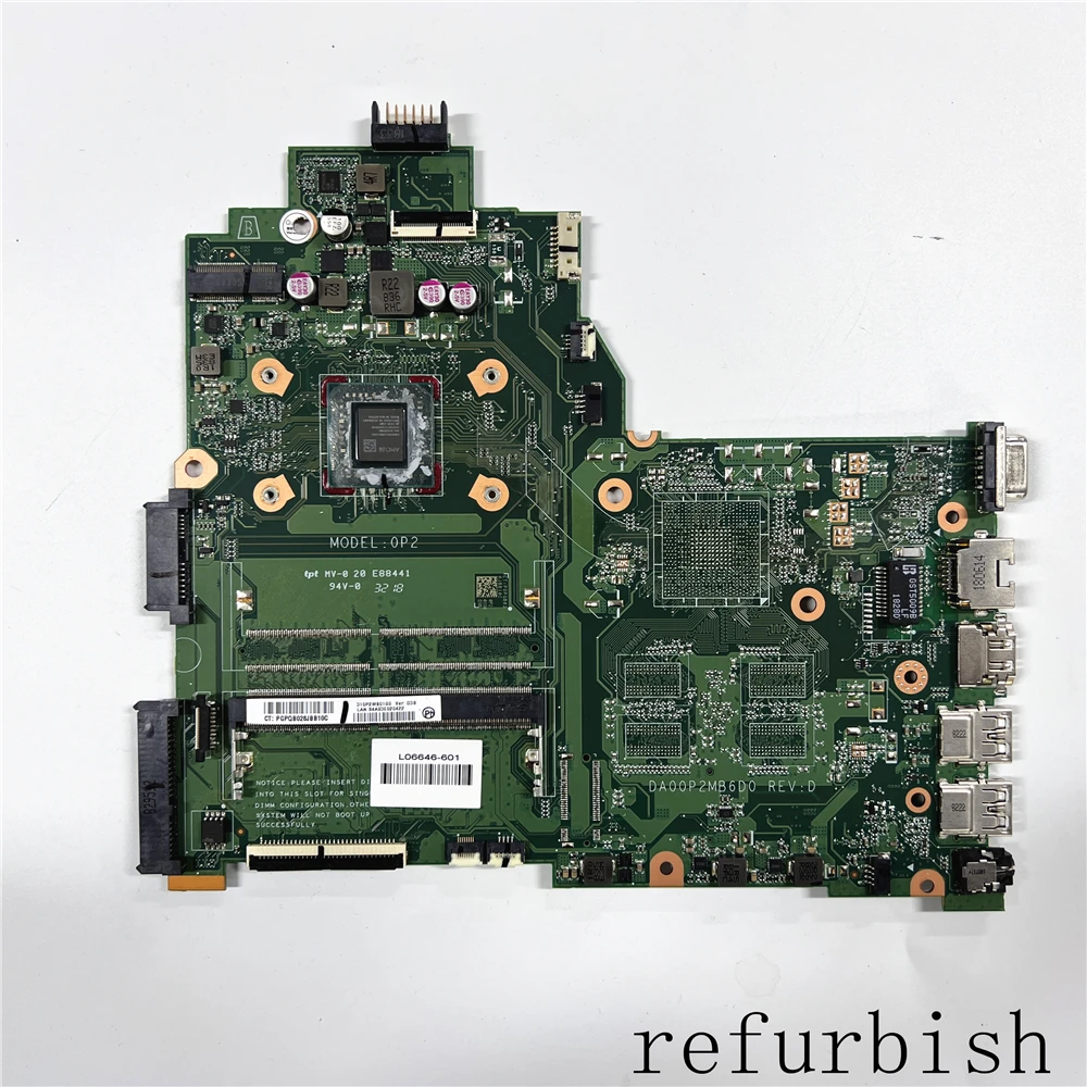 

Материнская плата для ноутбука DA00P2MB6D0 для HP 14-BW с фотоэлементами, полностью протестирована и работает идеально